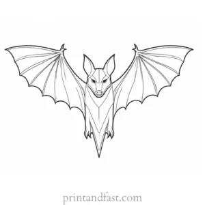 bat coloring page free