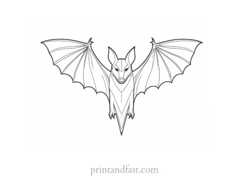 bat coloring page free