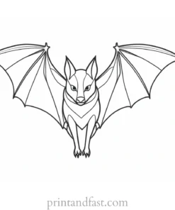 bat coloring page nocturnal