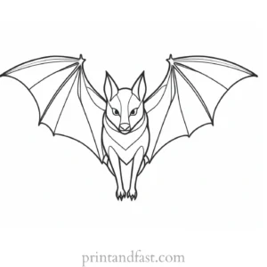 bat coloring page nocturnal