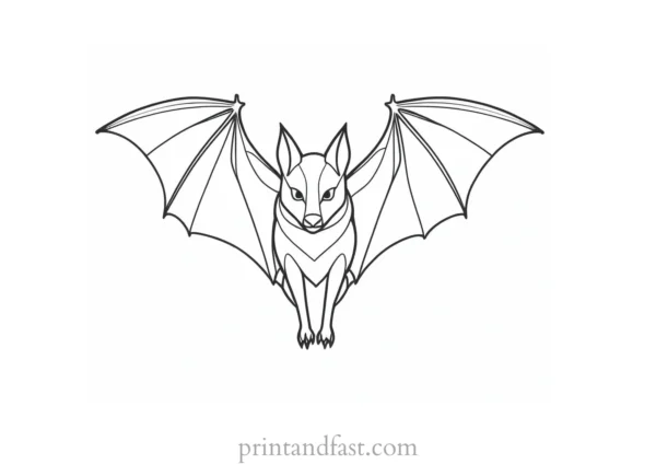 bat coloring page nocturnal