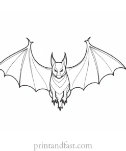 bat coloring page outline