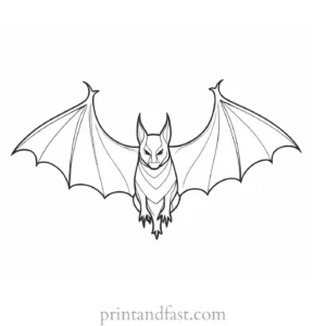 bat coloring page outline