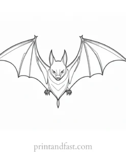 bat coloring page printable