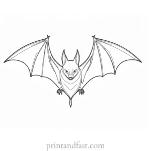 bat coloring page printable