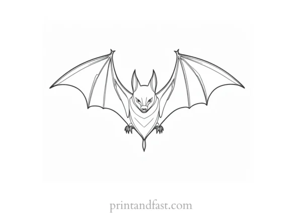 bat coloring page printable