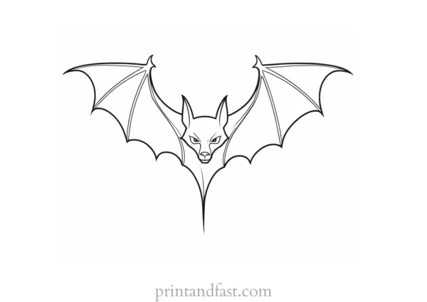 bat coloring page vampire