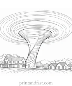 beautiful tornado coloring page