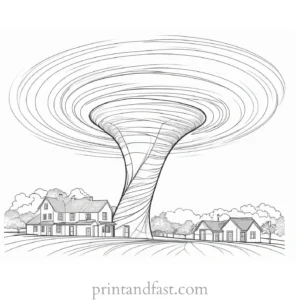 beautiful tornado coloring page