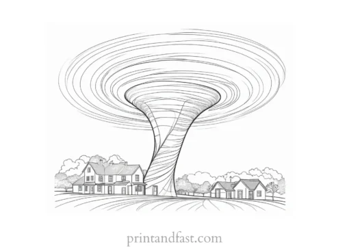 beautiful tornado coloring page