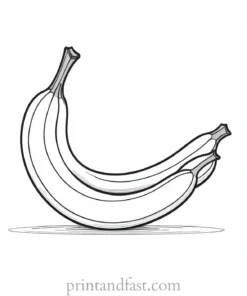 black and white banana coloring page