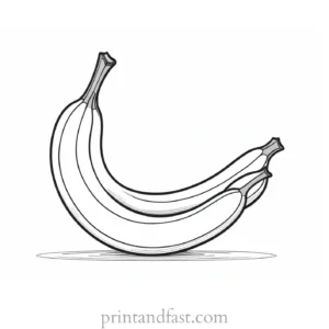 black and white banana coloring page