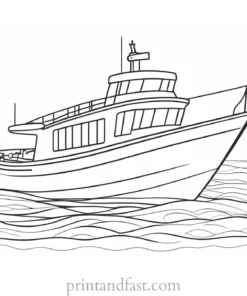 boat coloring page for adults