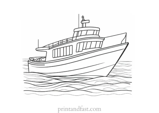 boat coloring page for adults