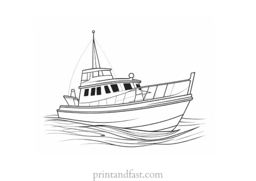 boat coloring page for all ages