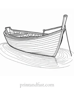 boat coloring page for stress relief