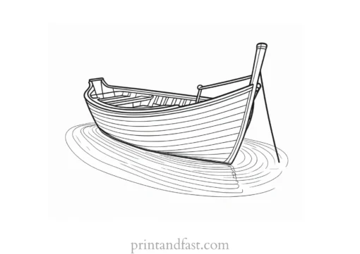 boat coloring page for stress relief