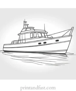 boat coloring page simple