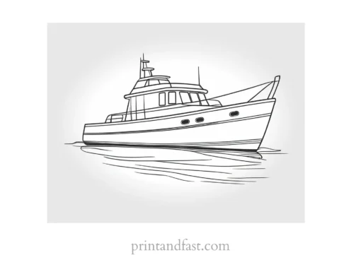 boat coloring page simple