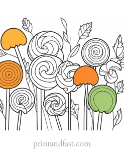 candy coloring page autumn