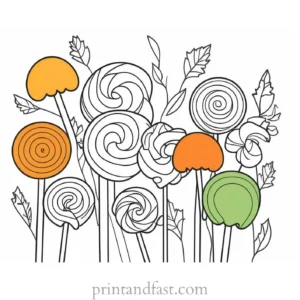 candy coloring page autumn