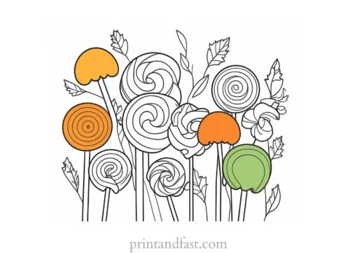 candy coloring page autumn