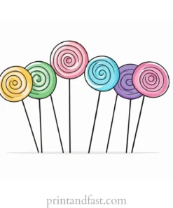 candy coloring page colorful