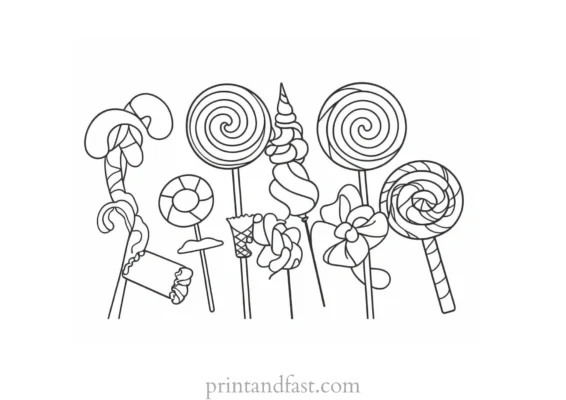 candy coloring page creative