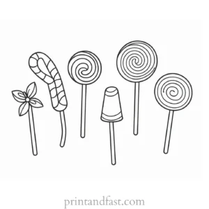 candy coloring page cute