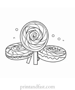 candy coloring page educational