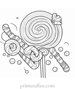 candy coloring page printable