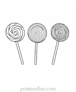 candy coloring page simple