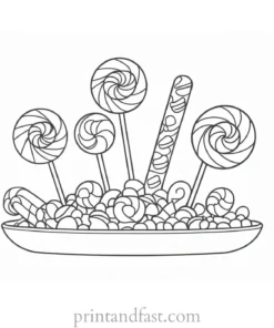 candy coloring page spring