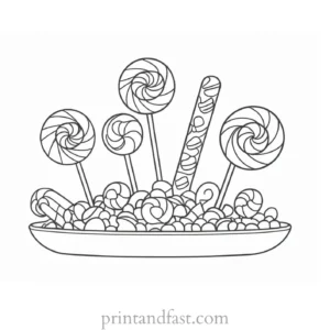 candy coloring page spring