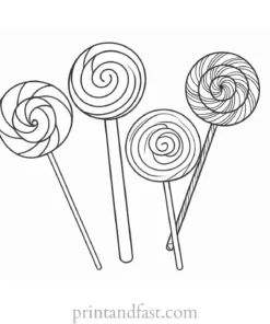 candy coloring page sweet