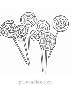 candy coloring page whimsical