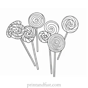 candy coloring page whimsical