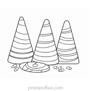 candy corn coloring page activity