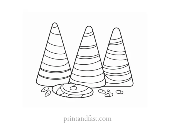 candy corn coloring page activity