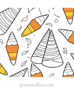 candy corn coloring page autumn