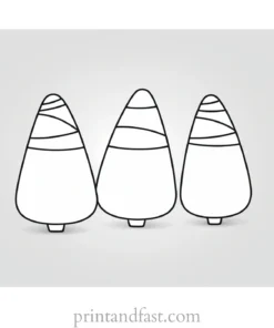 candy corn coloring page black and white