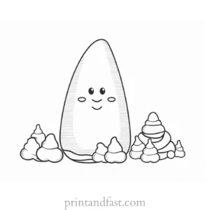 candy corn coloring page cute