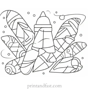 candy corn coloring page free