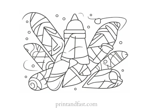 candy corn coloring page free