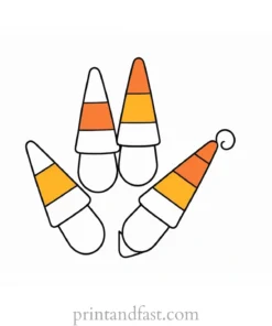 candy corn coloring page online