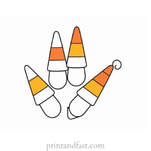 candy corn coloring page online