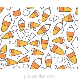 candy corn coloring page pattern