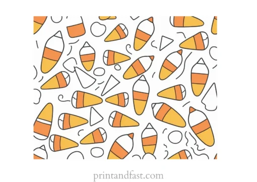 candy corn coloring page pattern