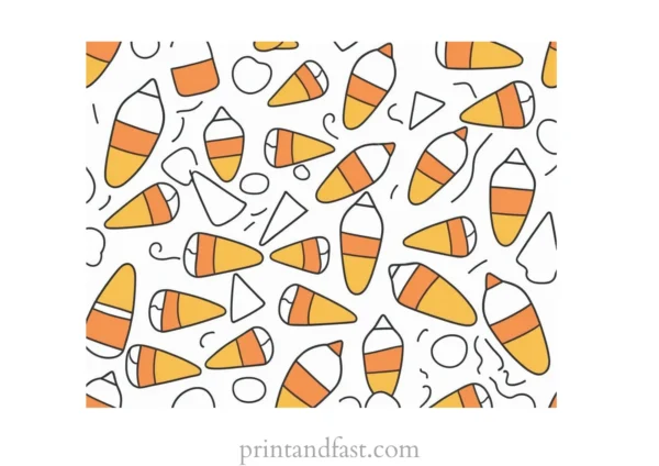 candy corn coloring page pattern