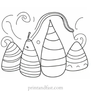 candy corn coloring page preschool